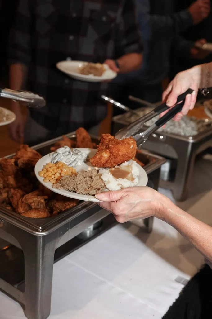Van Ables Chicken being served